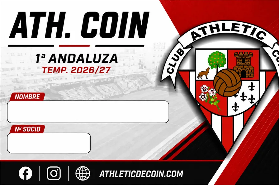 Carnet de socio del Club Athletic de Coín