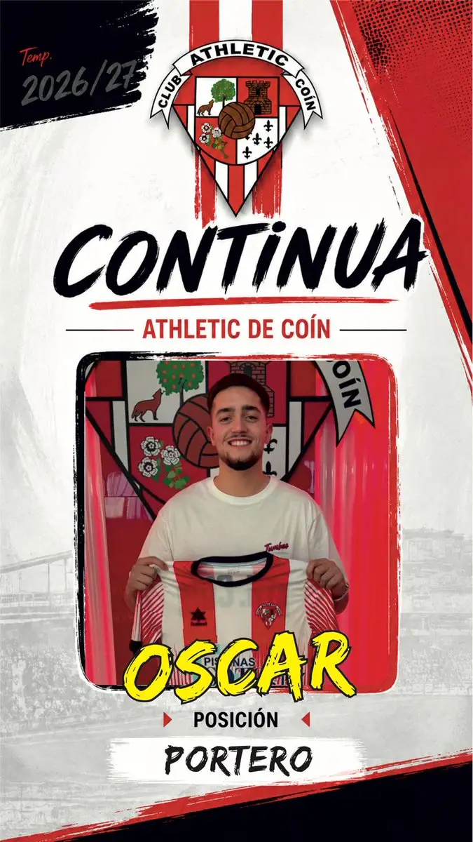Óscar renueva con el Athletic de Coín para la próxima temporada