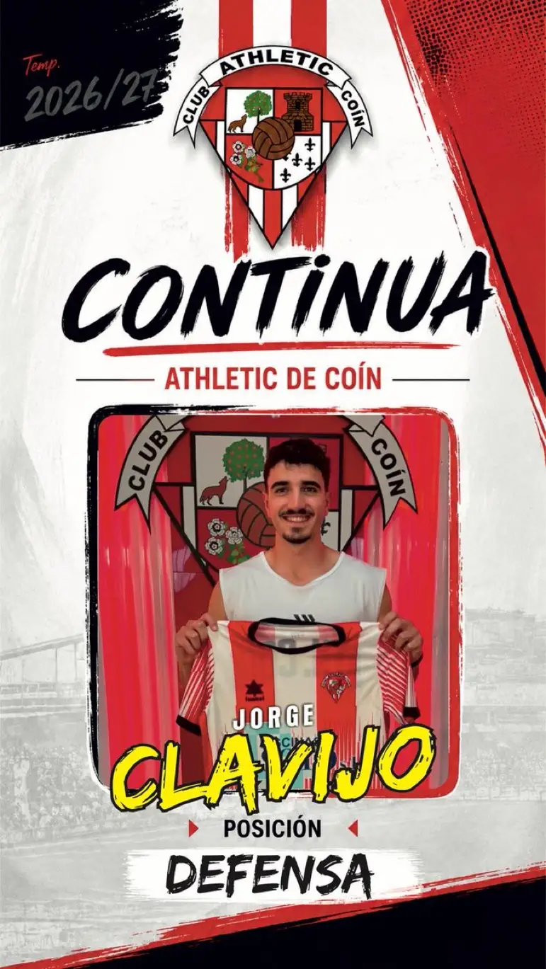 Jorge Clavijo renueva su compromiso con el Athletic de Coín