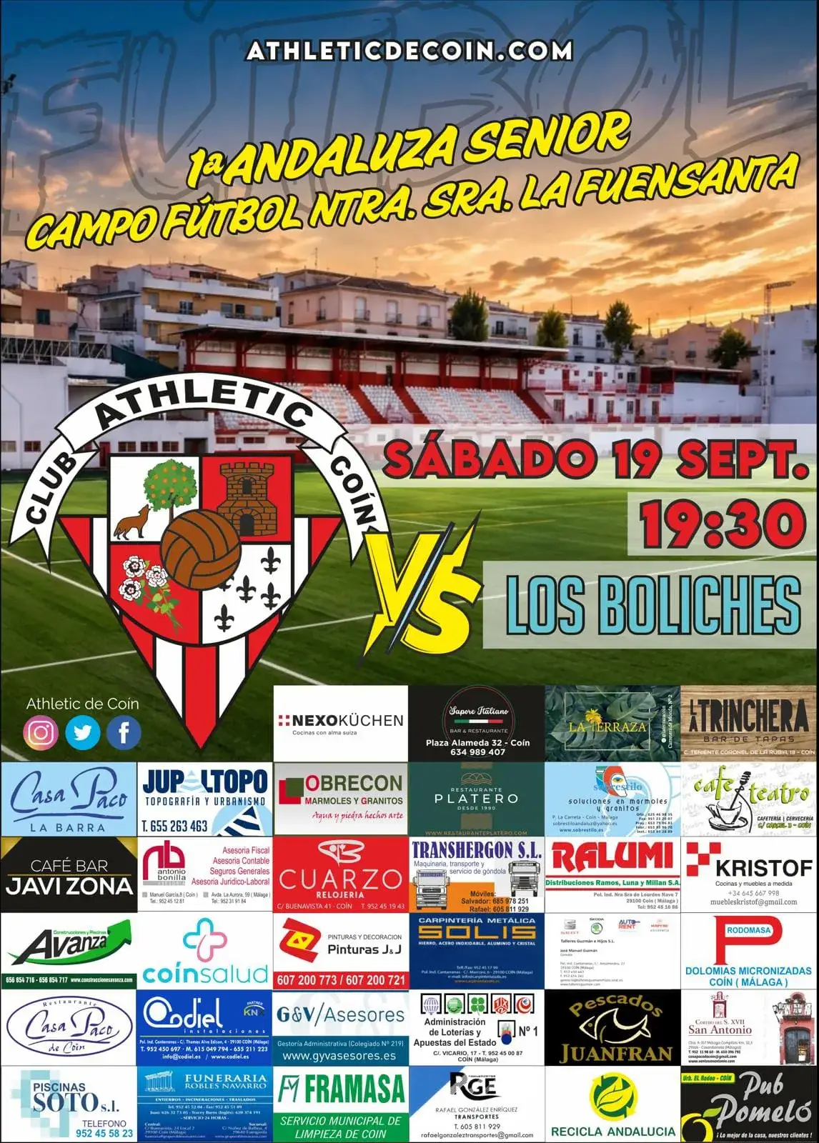 El Athletic de Coín debutará en La Fuensanta este sábado